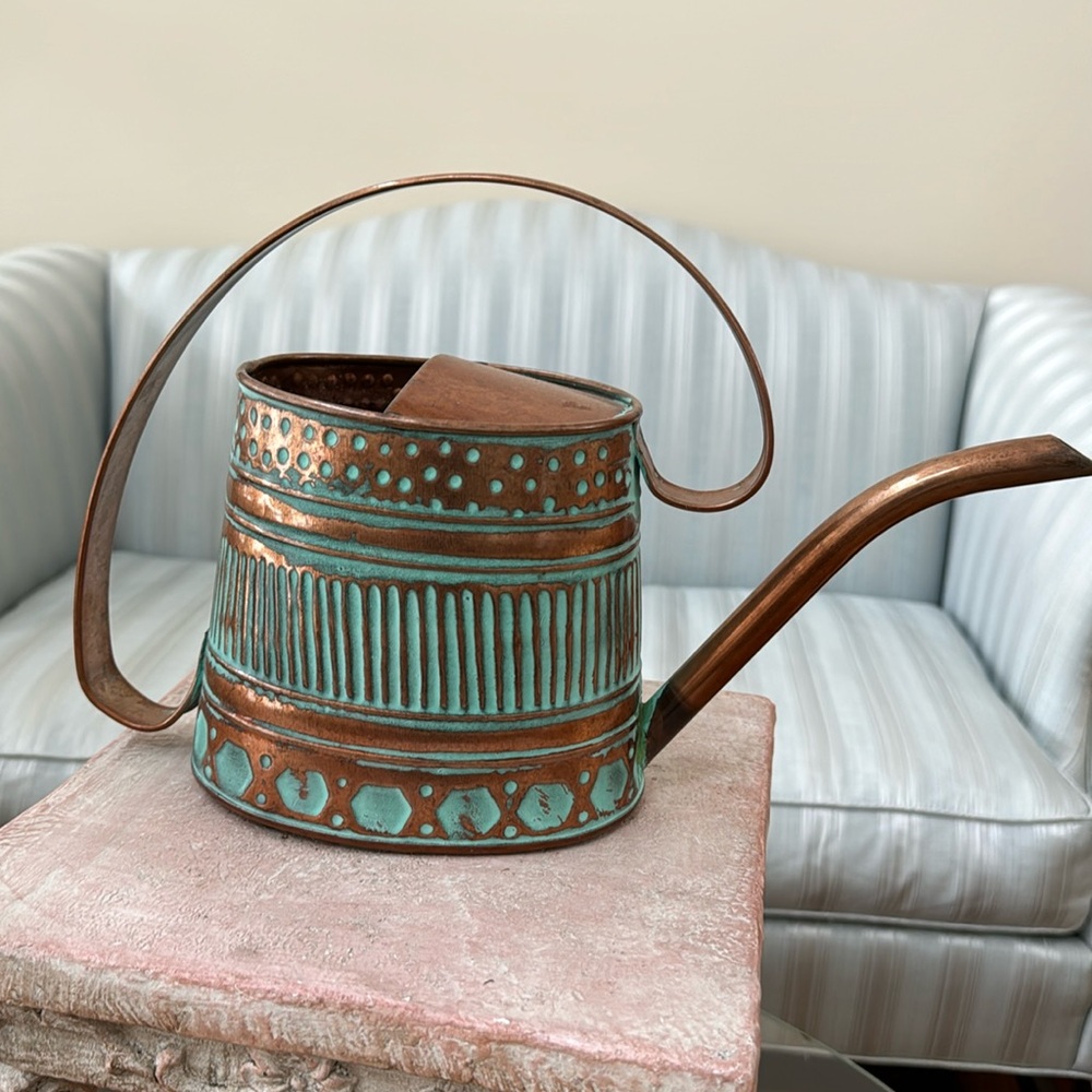 Robert Allen Copper & Teal water can